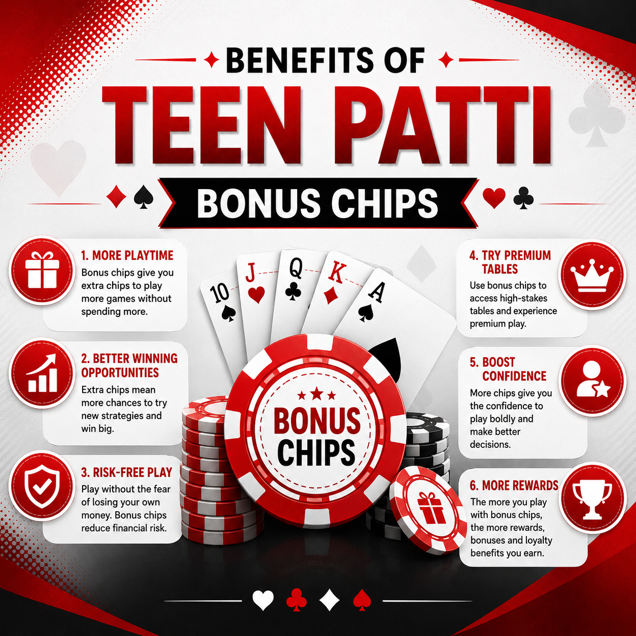 Benefits of Teen Patti Bonus Chips